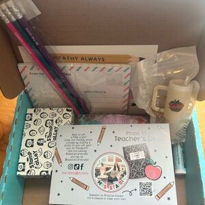 Teacher's Desk Gift Box with Stationery and Candle